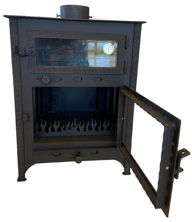 Odunlu Şömineli Kuzineli Soba (rus soba mantığı ile çalışır)