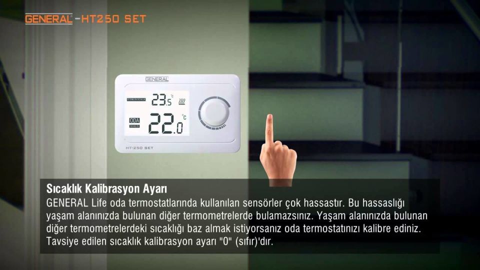 GENERAL HT 250 kablolu oda termostatı yeni tasarım