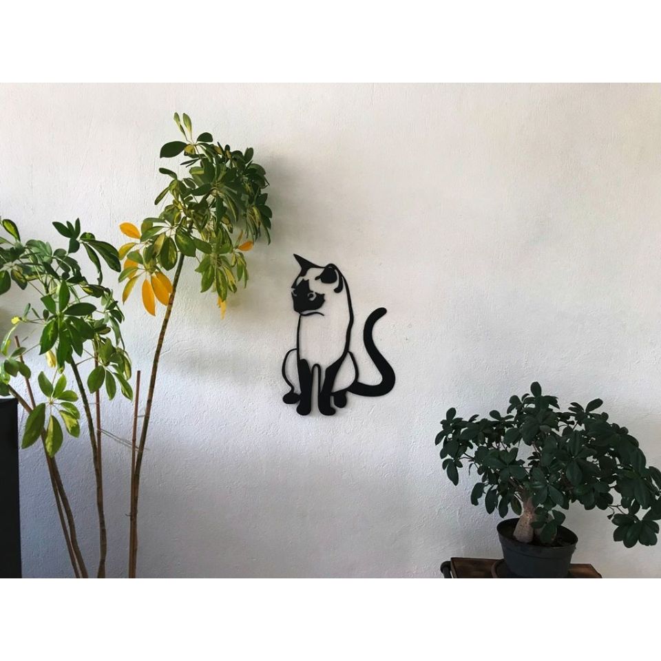 Kedi metal tablo pano