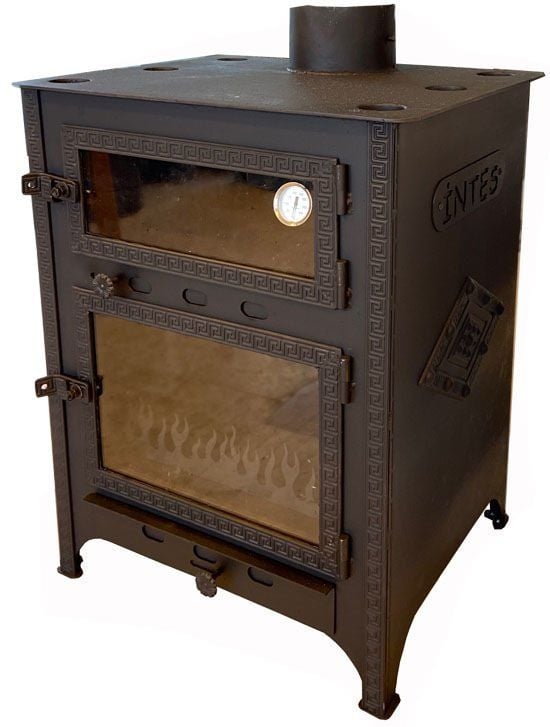 Odunlu Şömineli Kuzineli Soba (rus soba mantığı ile çalışır)