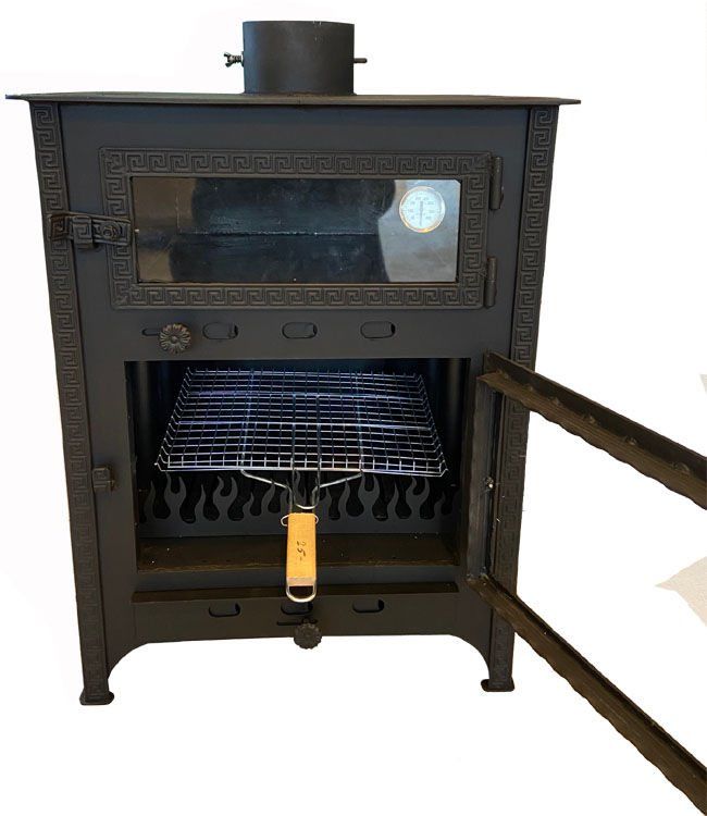 Odunlu Şömineli Kuzineli Soba (rus soba mantığı ile çalışır)